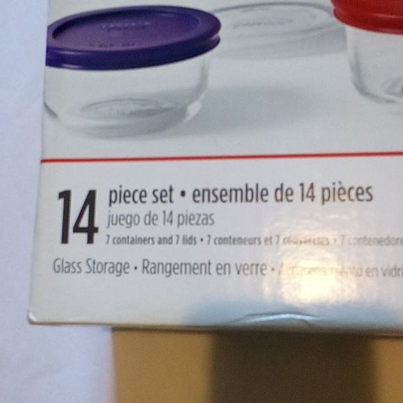 Pyrex 14 piece tempered glass storage containers new in box - Picture 3 of 7